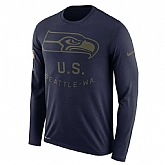 Men's Seattle Seahawks Nike Salute to Service Sideline Legend Performance Long Sleeve T-Shirt Navy,baseball caps,new era cap wholesale,wholesale hats